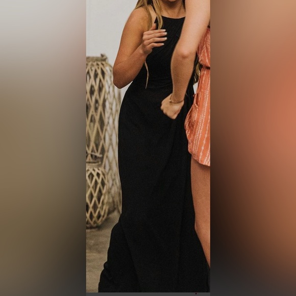 Black Azazie Bridesmaid dress Custom sizing tofit between 4/6 and 5’6/5’7 height - Picture 3 of 5